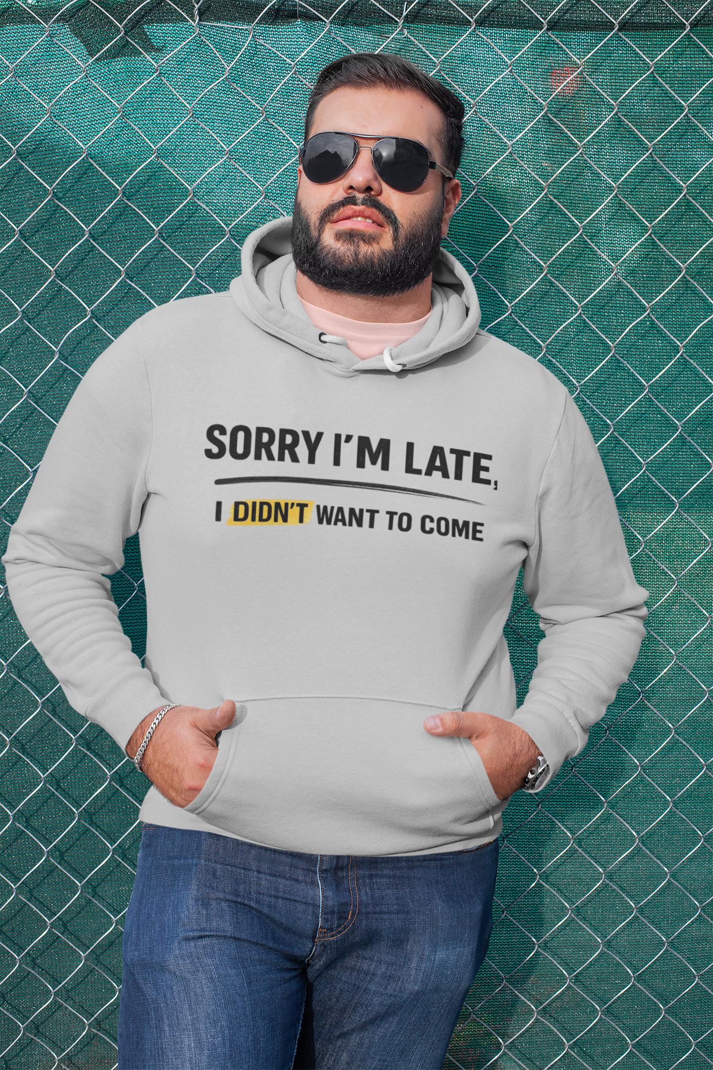 Mr.Hoodie Sorry Late