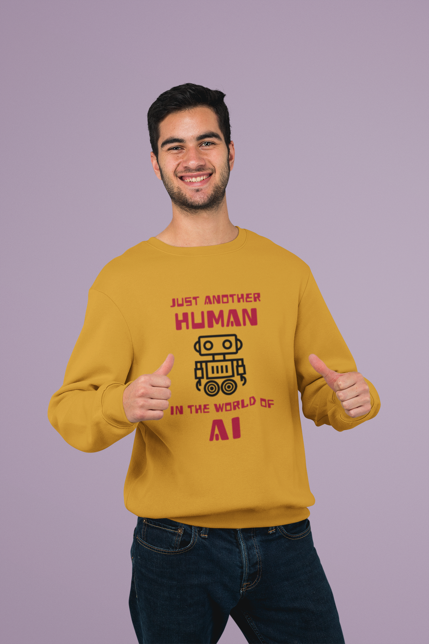 Mr. Human in AI Sweatshirt