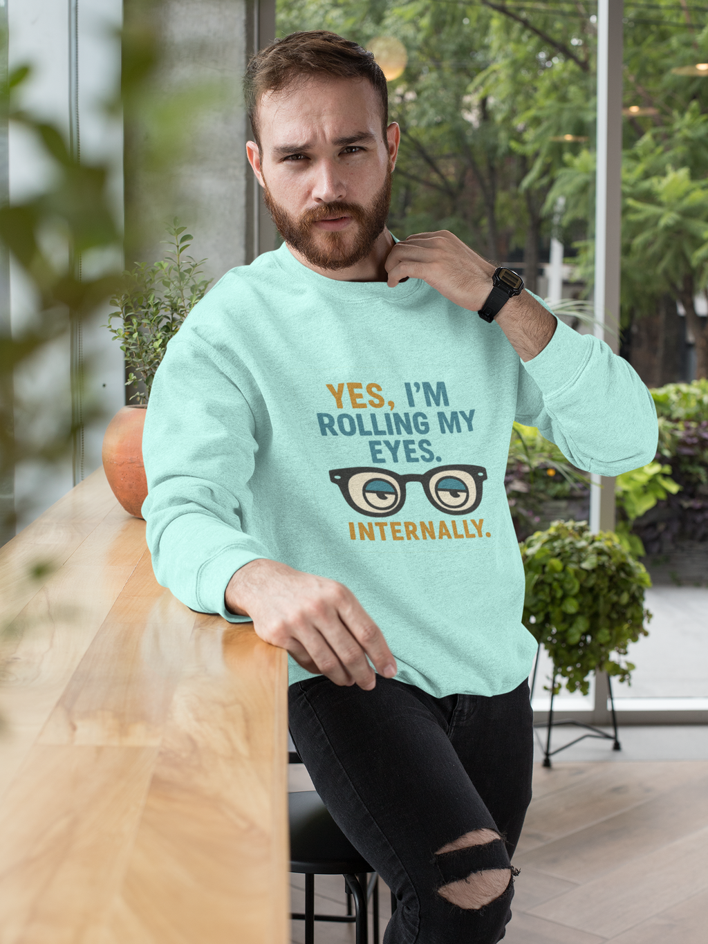 Mr. Sweatshirt Rolling Eyes